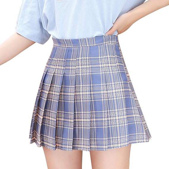 Amazon Karma スカート プリーツスカート ハイウエスト ミニチェック柄スカート 制服 学生 Aラインスカート スパッツ付き イエロー スカート 通販 Amazon Karma スカート プリーツスカート ハイウエスト ミニチェック柄スカート 制服 学生 Aラインスカート スパッツ付き イエロー スカート 通販