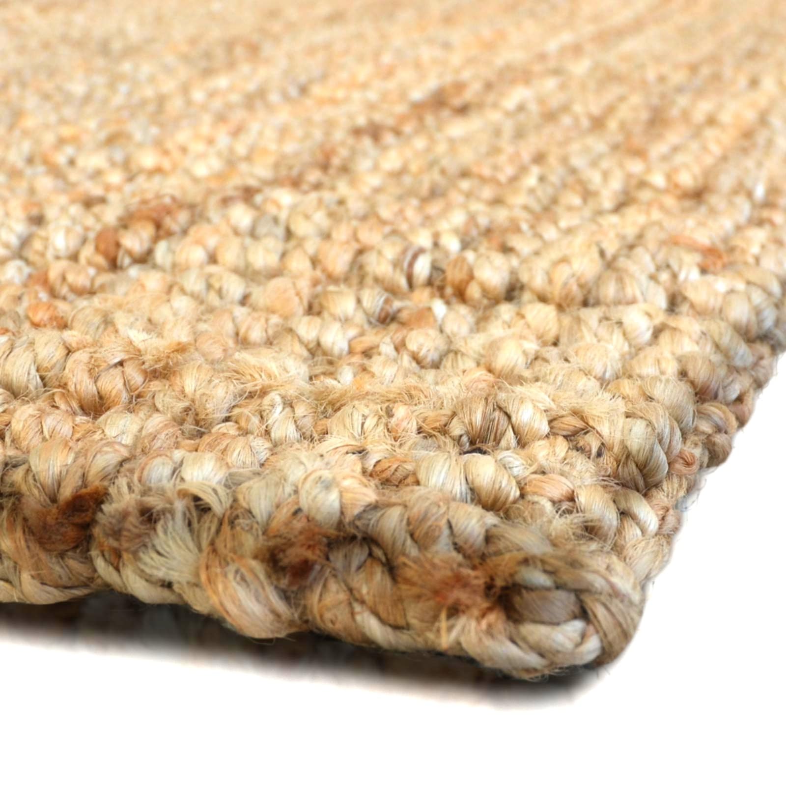 Casa Pura Alfombra de Yute Natural – Alfombra Moderna de salón | Alfombra de Yute de Fibra Natural | Alfombra ecológica Tejida para Cocina, Pasillo, Dormitorio, 200 x 290 cm Natural