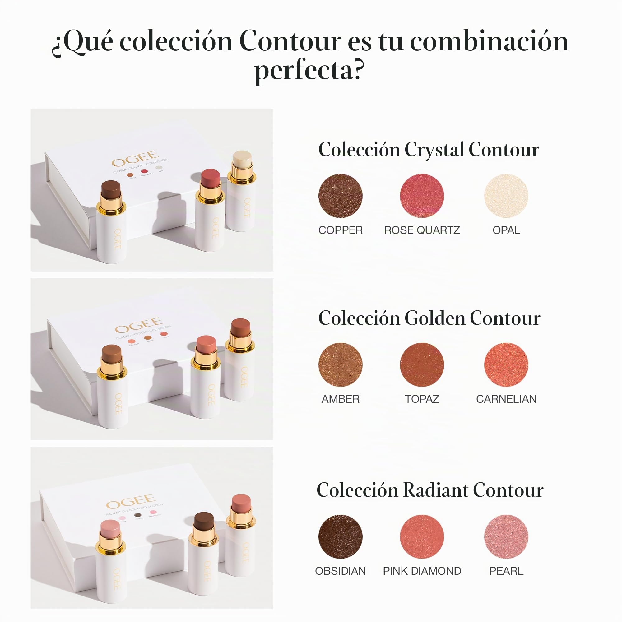 Ogee Barra facial esculpida (cuarzo rosa, rubor rosa), barra de rubor orgánico certificado, multiuso, para mejillas, labios y cara