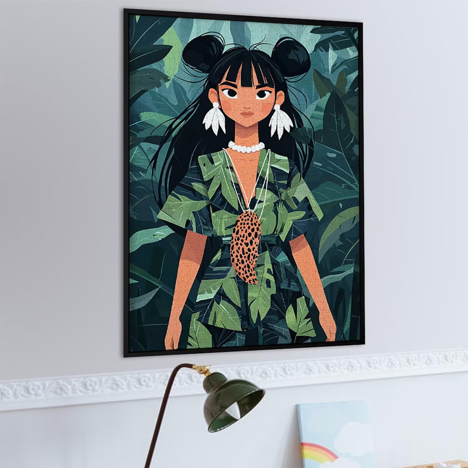 1500 Pezzi di Puzzle, donna della giungla1500 Pezzi di Puzzle per Adulti, Regalo di Anniversario e Natale, Decorazione Della Casa, Prevenzione Della Degenerazione Cerebrale Negli Anziani v-113
