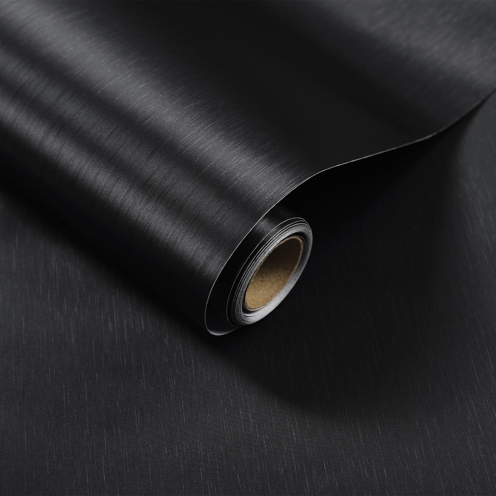 Photo 1 of Black Stainless Steel Contact Paper 15.7"x 118" Modern Thick Metallic Fridge Wallpaper Peel and Stick for Kitchen Dishwasher Cabinets Backsplash Counter Removable Self Adhesive Vinyl Roll Waterproof