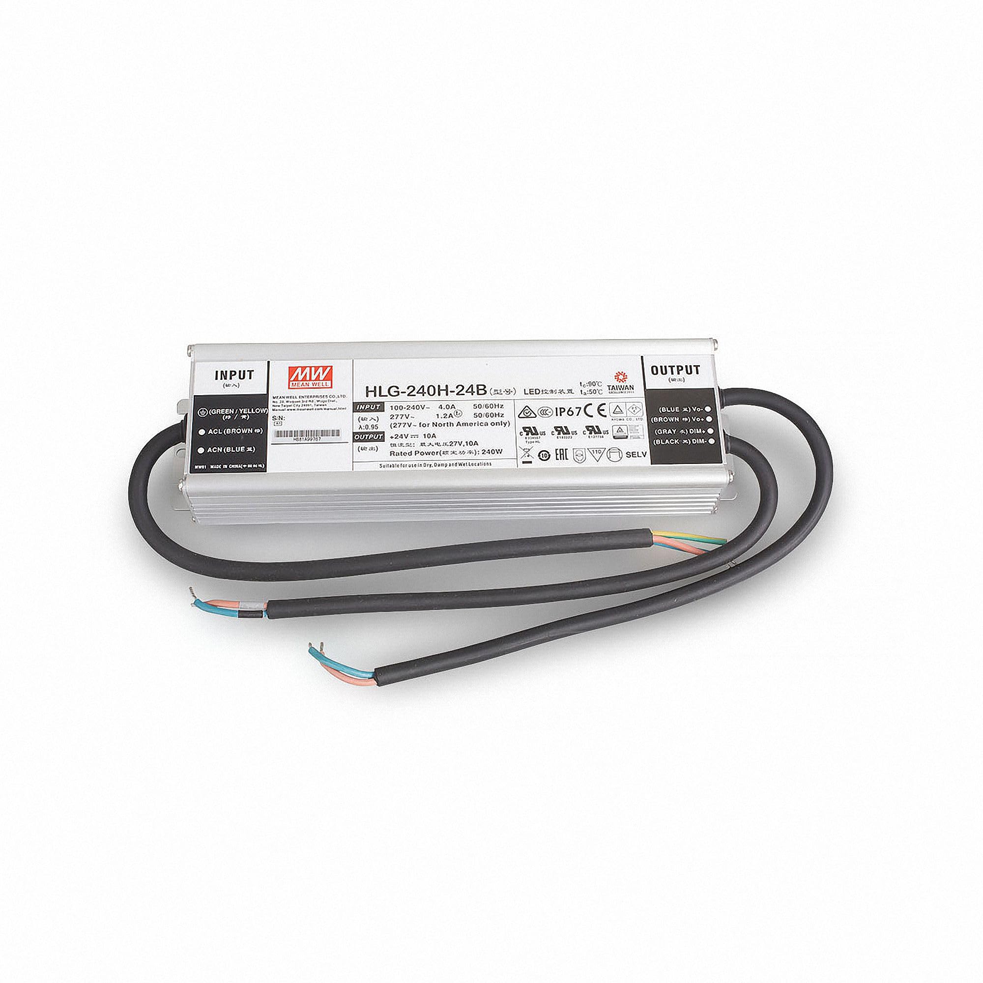 Mean Well HLG-240H-24B SNT 24V / DC / 0-10A / 240 W IP67 Dimmable