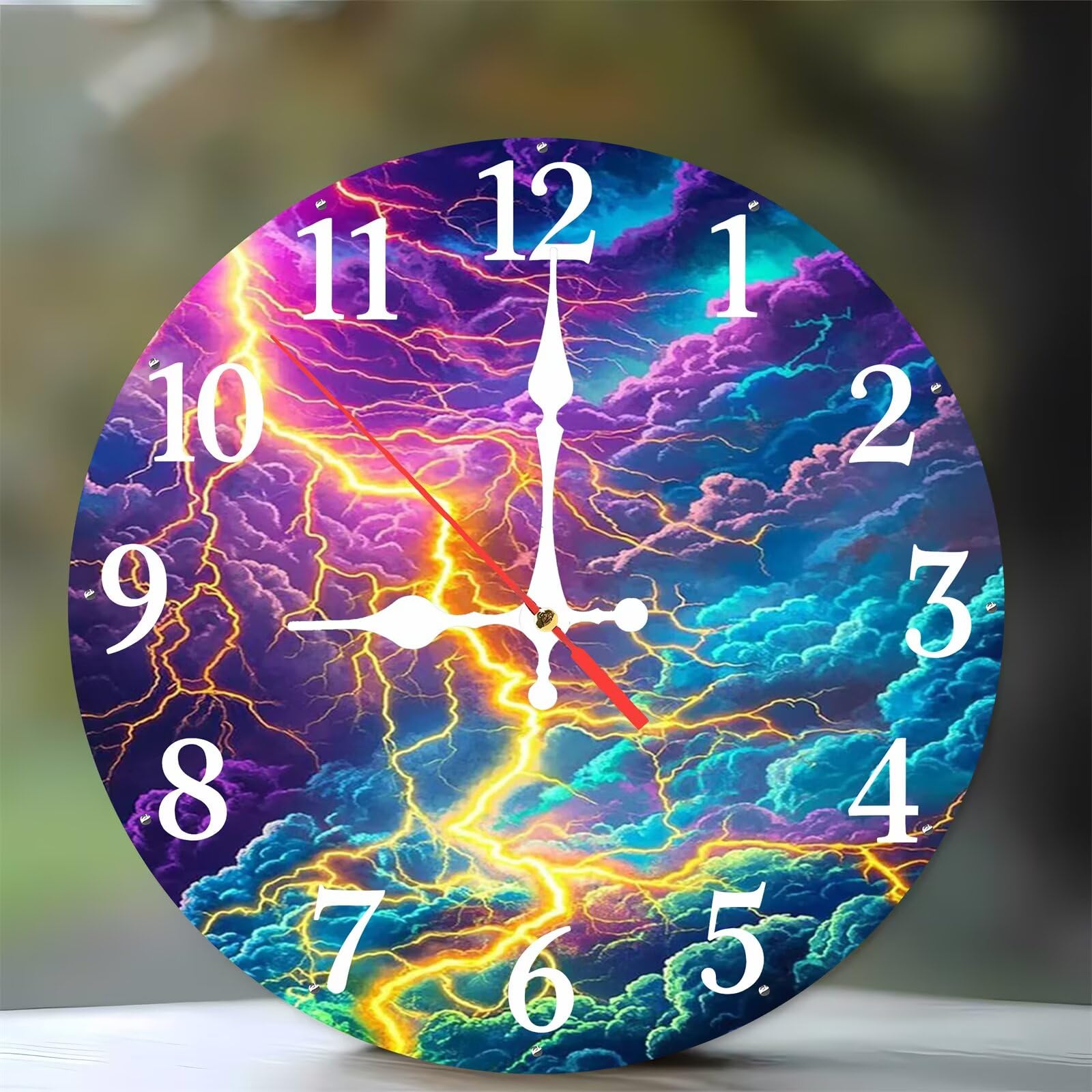 Horloge murale silencieuse 35 cm pour dormir sans aucun tic-tac