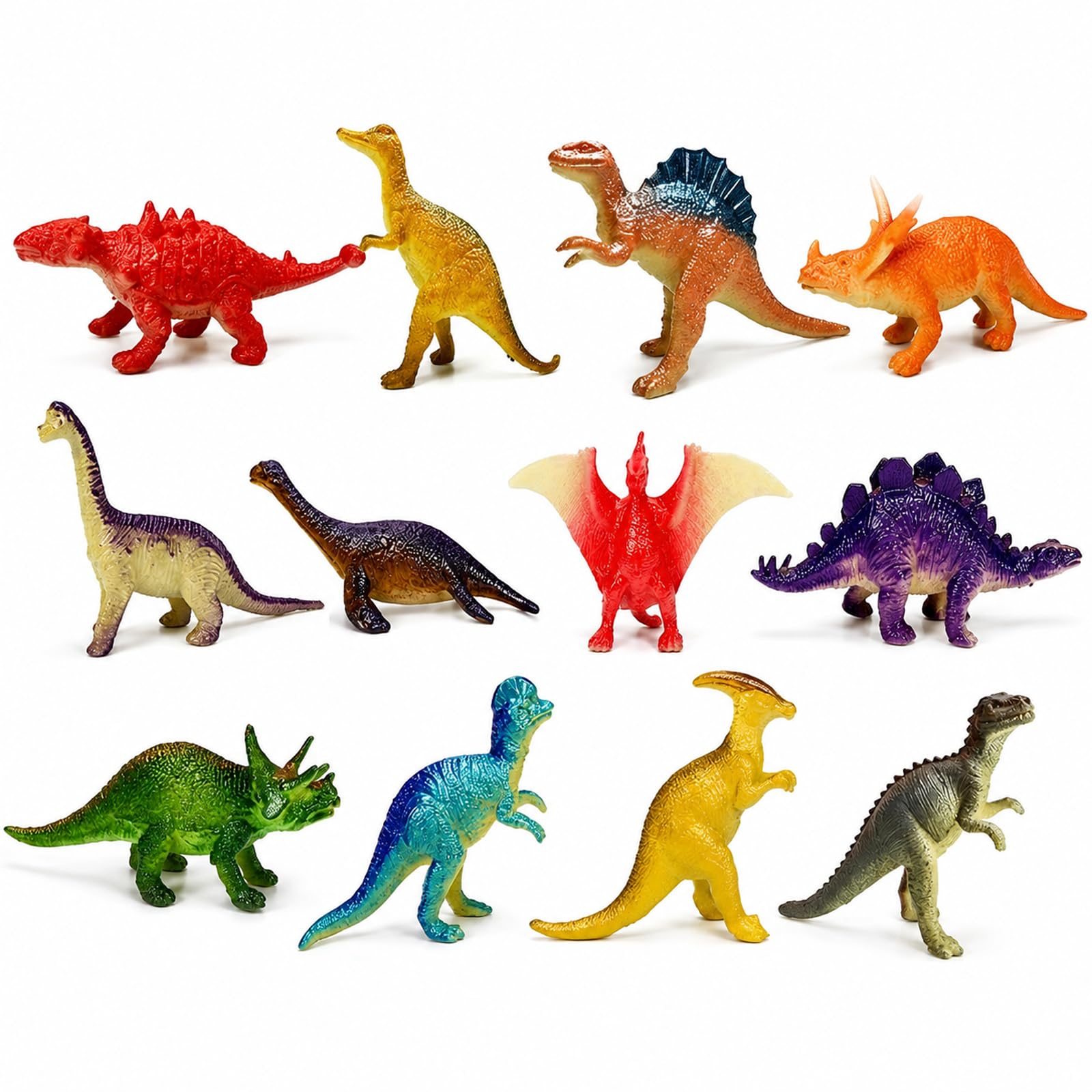 12 Pcs Mini Dinosaur Figures with Realistic Design โ Learning Fun Gifts