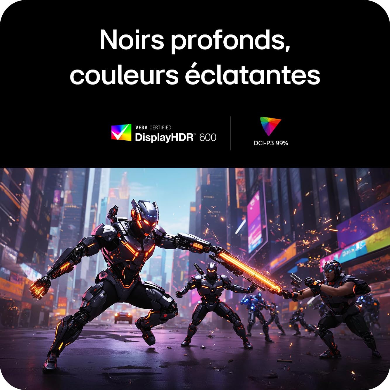 LG Ultragear™ 32GS85Q-B.AEU Ecran PC Gaming 32" - Dalle IPS résolution QHD (2560x1440), 1ms 180Hz, HDR 10, DCI-P3 98% (CIE1976), AMD FreeSync, Compatible NVIDIA G-Sync