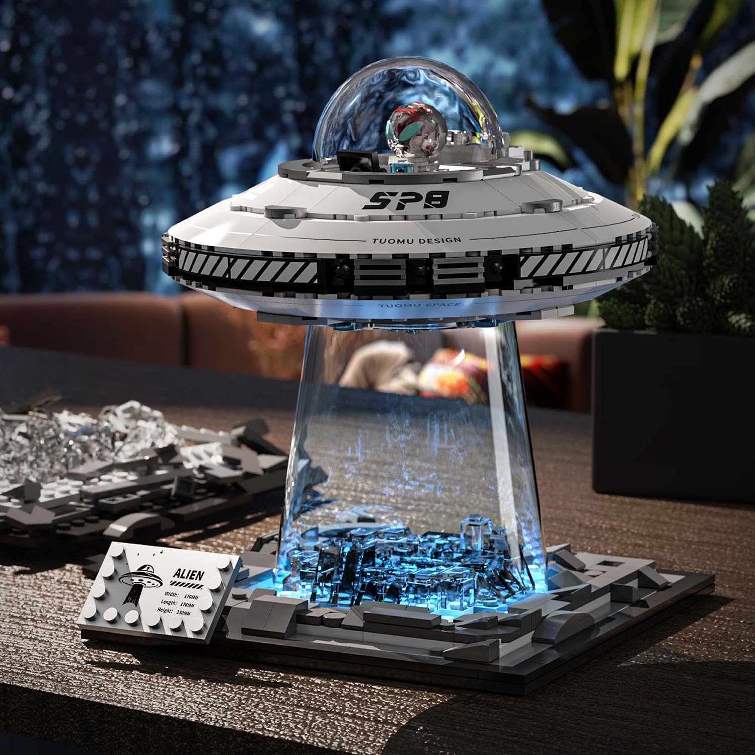 宇宙船型おもちゃ グレー 約30cm Amazon.co.jp: UNCLE BRICK Space UFO 宇宙船組み立てセット、銀河星間