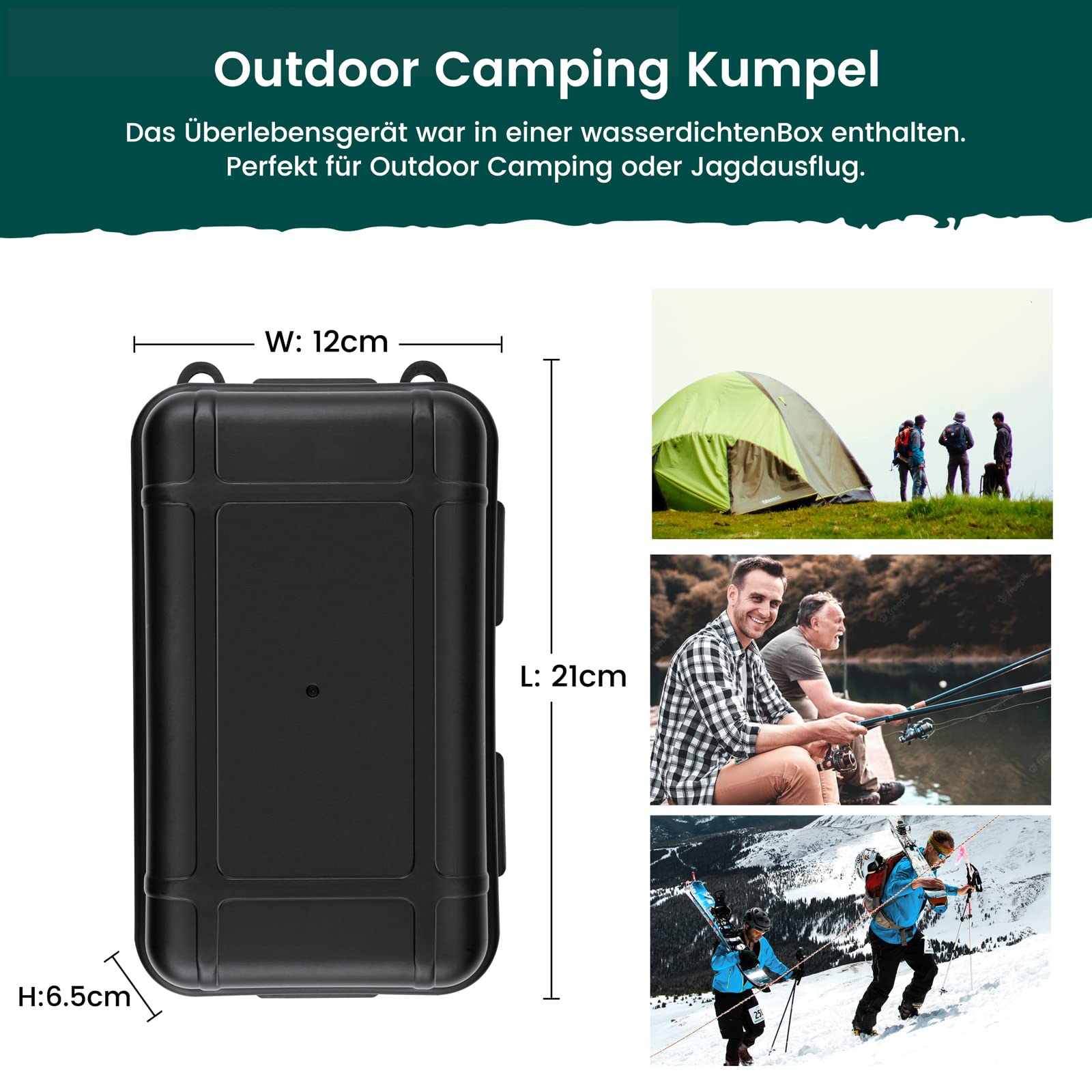 Kit Sopravvivenza Professionale, Kit Emergenza Sopravvivenza Guerra con Campeggio Accessori Survival Kit Perfetto per Campeggio Montagna Caccia, Avventura, Regali per Uomo Papà Lui Compleanno