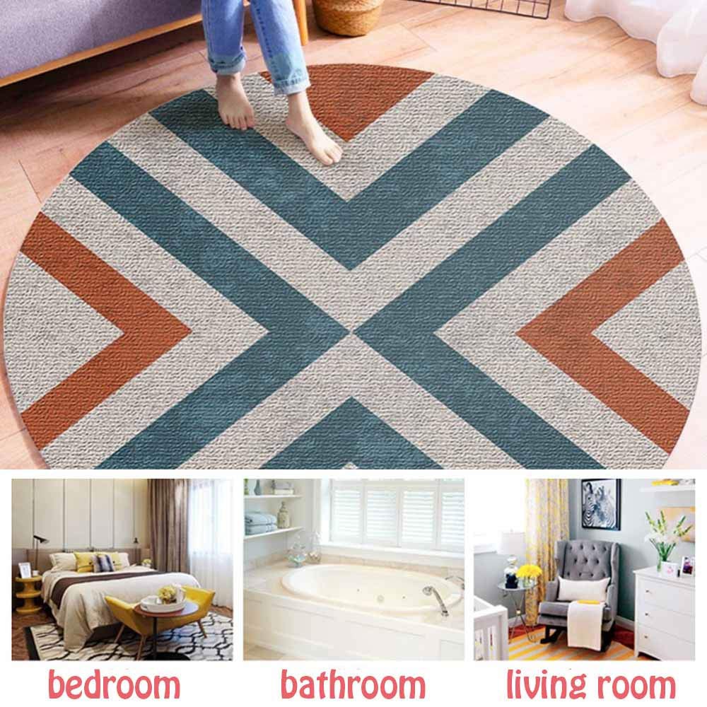 Tapis Rond Tortue De Mer 80 Cm – Thème Océan, Doux Et Antidérapant, Lavable En Machine, Pour Salon, Chambre, Entrée - 8