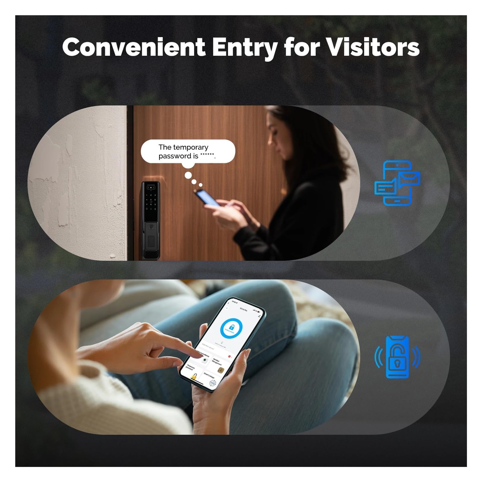 Tuya WiFi Smart Door Lock Facial Palm Vein Recognition Remote (Lock-5050-22220)