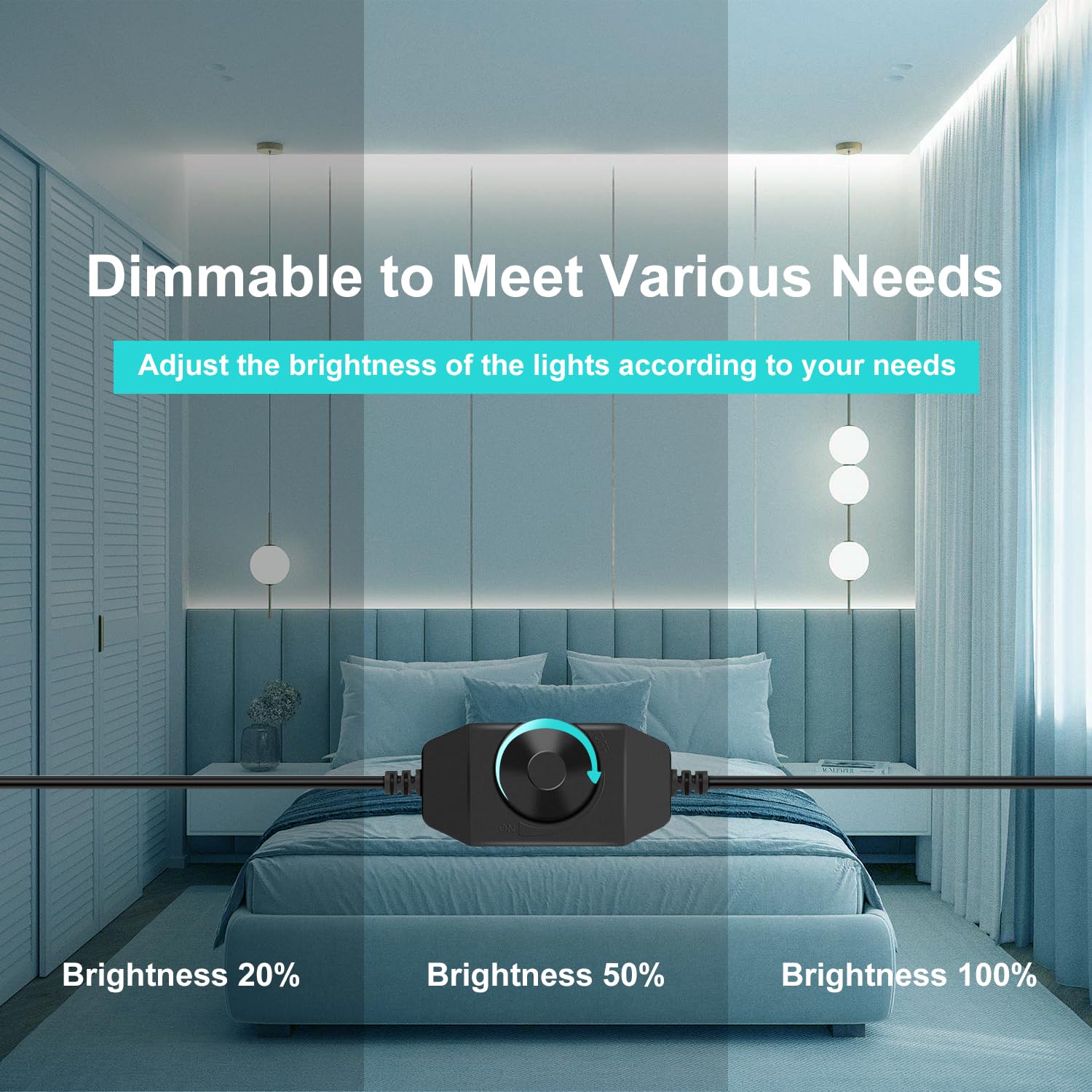 MMEEVT Neon LED Strip Lights, 16.4ft/5m Cool White Neon Light Strip,24V Dimmable Waterproof LED Lights, Flexible Neon Lights for Bedroom Kitchen Indoor Outdoor Decoration (Power Adapter Included)