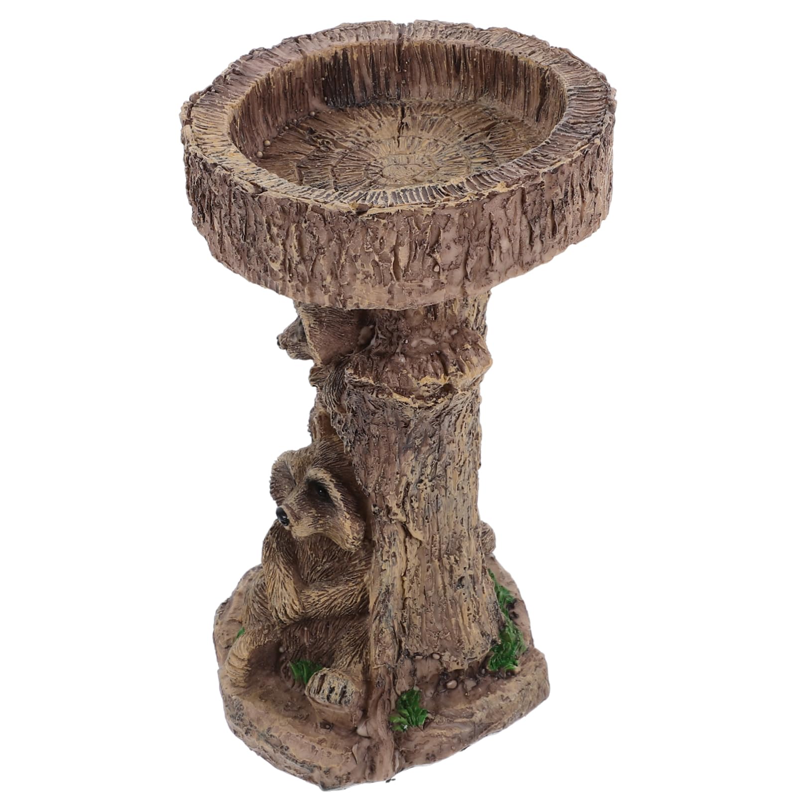 Toyvian Bagno per Uccelli in Resina Decorativo Mangiatoia per Uccelli da Esterno Accessorio da Giardino per Patio e Balconi Design Realistico e Artigianale