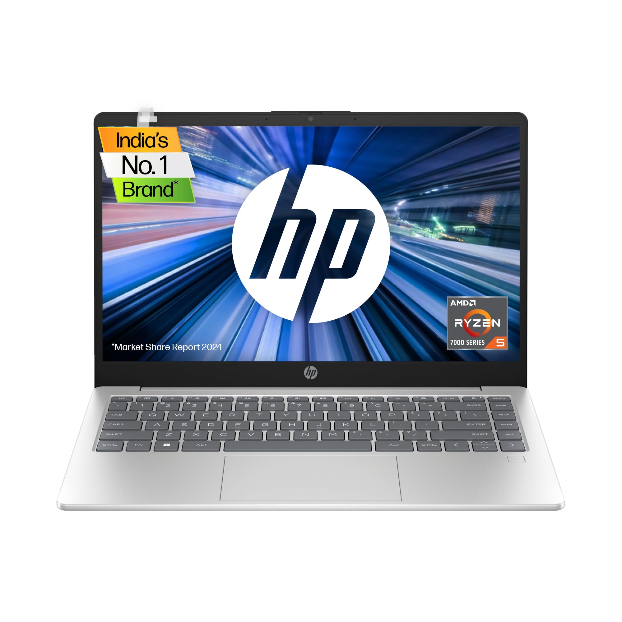 HP Laptop 14, AMD Ryzen 5 7520U, 14-inch (35.6 cm), FHD, 16GB