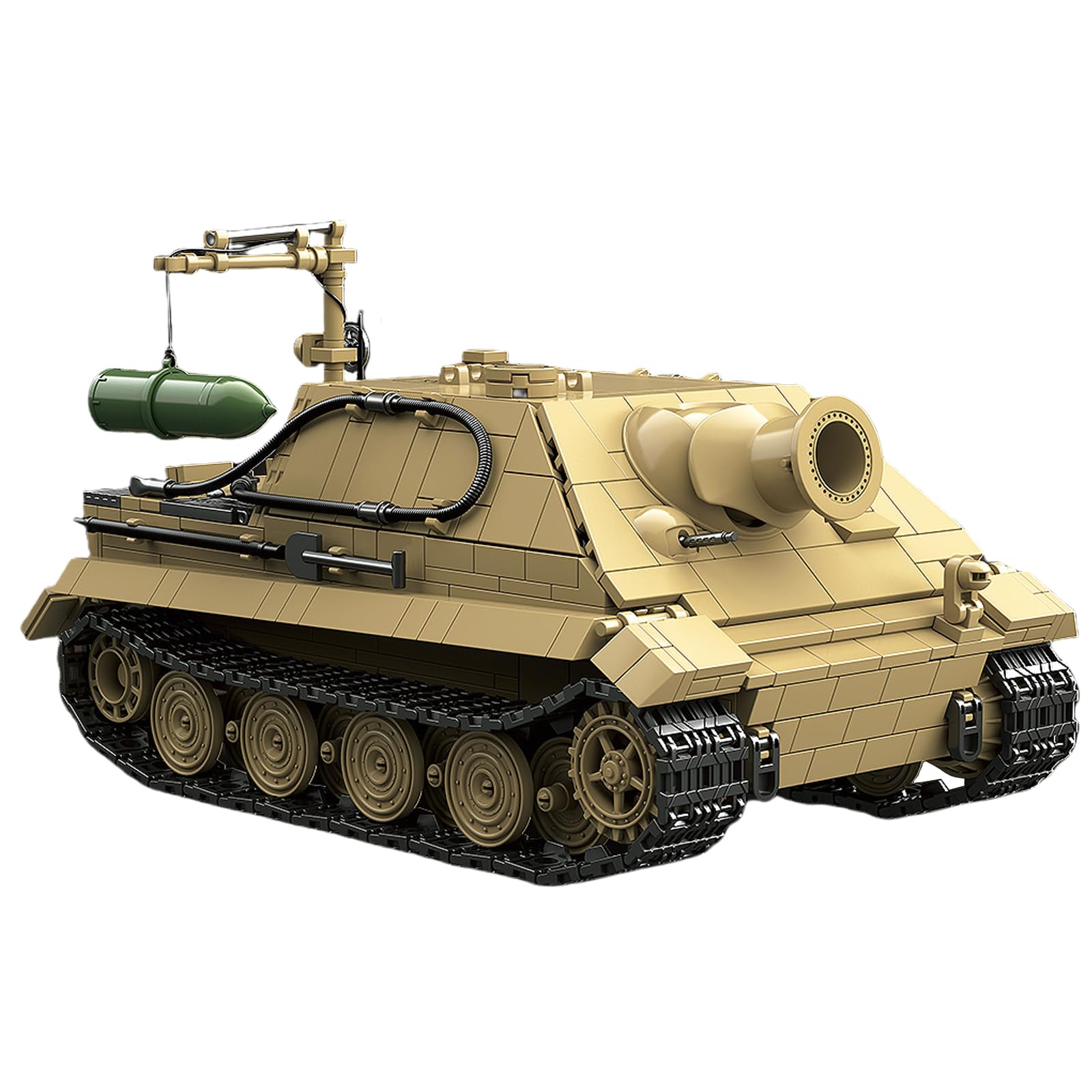 WW2 Military Tank Building Set for Adults, German SturmTiger Assault Mortar Building Blocks Kit, Collectible Army Vehicle Model with 6 Mini Figures, Gift for Adults & Kids(1394 Pieces)