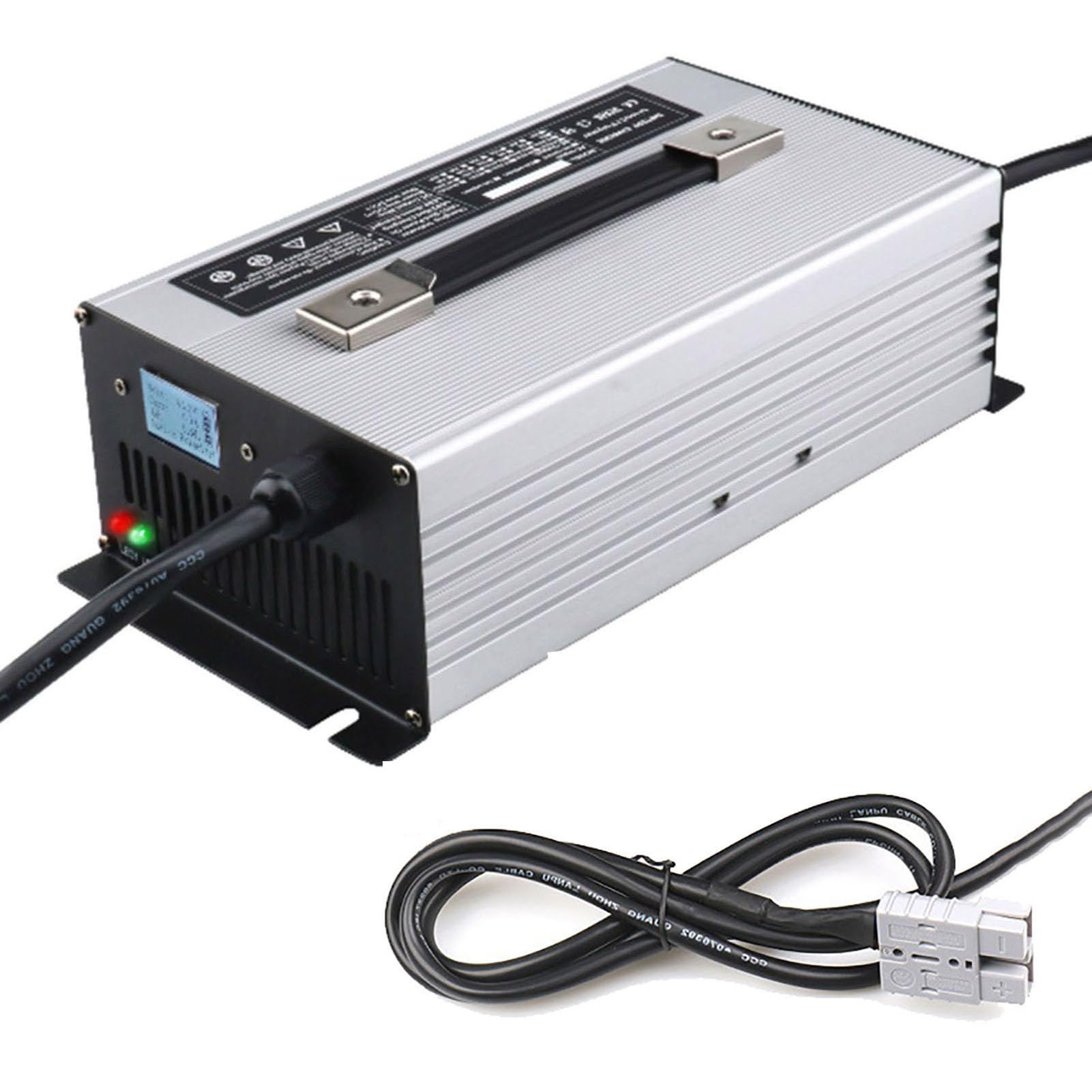 Mfydpp 48V/20A 1200W Lead-Acid Batteries Chargers,12V/24V/36V//60V/72V Forklift Charger With 50A/120A/175A/350A Anderson Plug For Pallet Jack, Floor Scrubber,Golf Cart Battery(Size:175a,Color:)