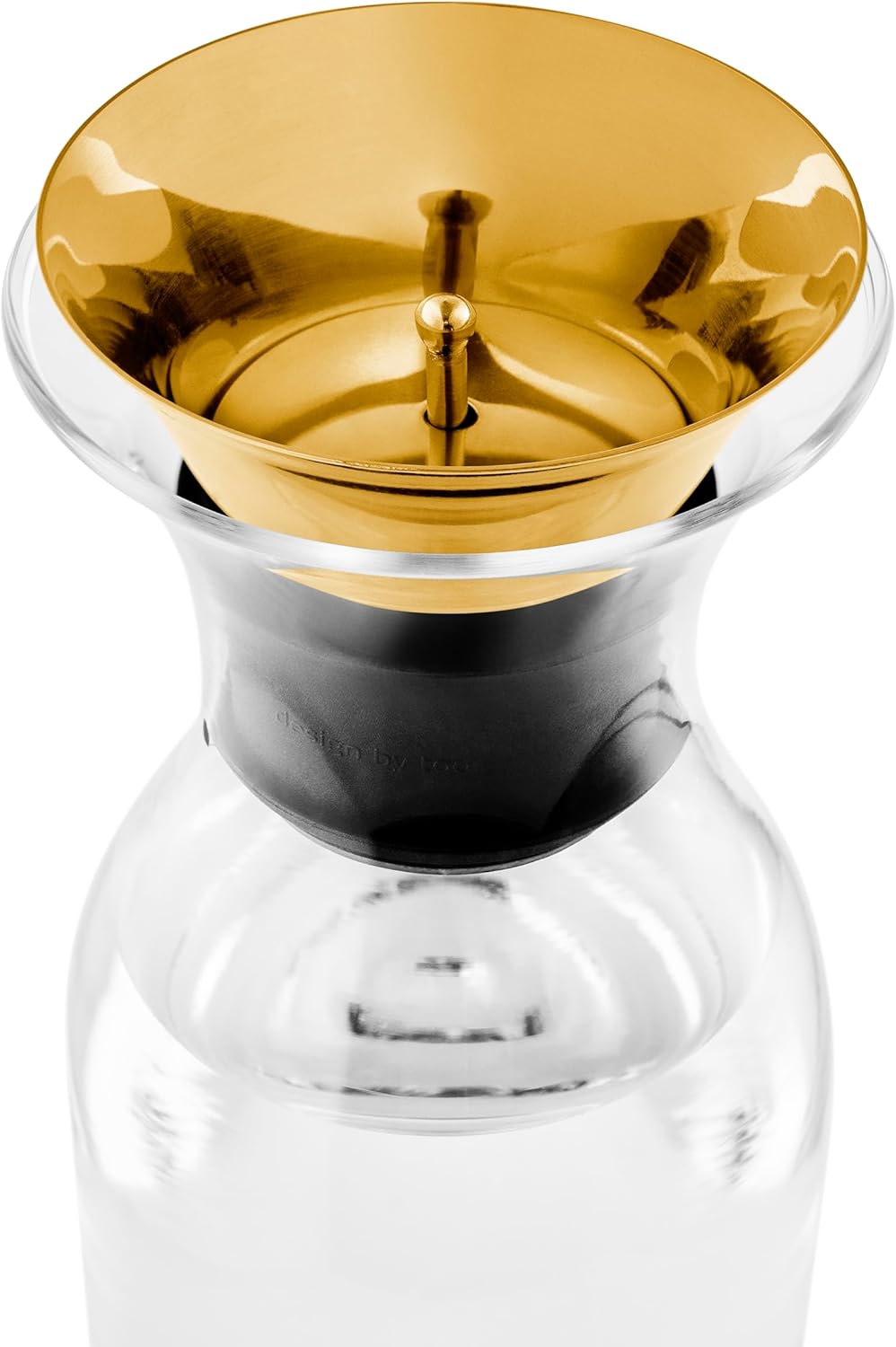 EVA SOLO | Fridge Carafe 1.0L | For Hot & Cold Drinks | 100% drip-free | Dishwasher-safe Borosilicate Glass | Tilt Brass Lid & Silicone Pouring Lip | Fits Most Refrigerator Doors | Danish Design - Image 3