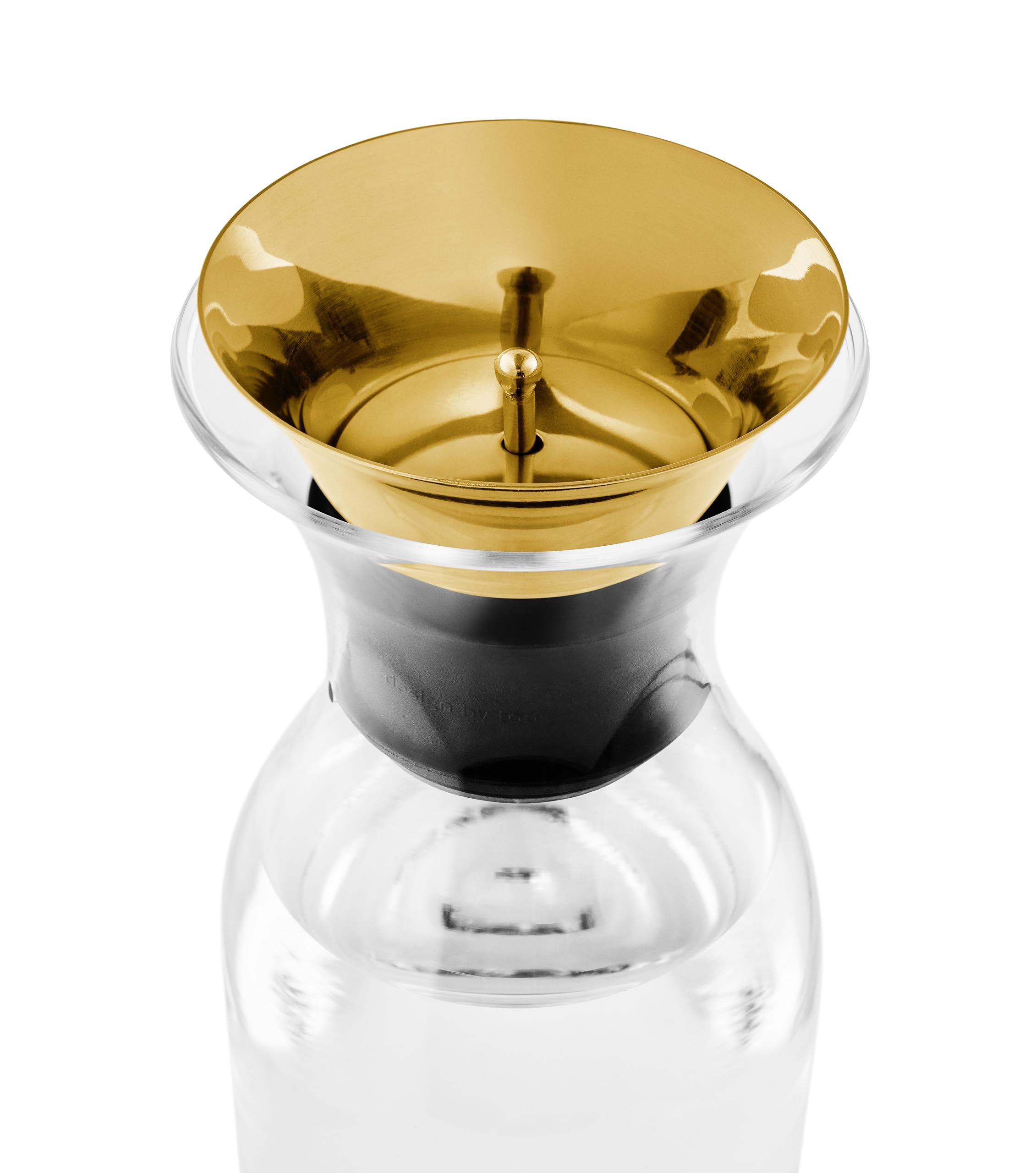 Eva Solo Caraffa da frigorifero con coperchio ribaltabile, vetro borosilicato, acciaio inox, ottone 1L