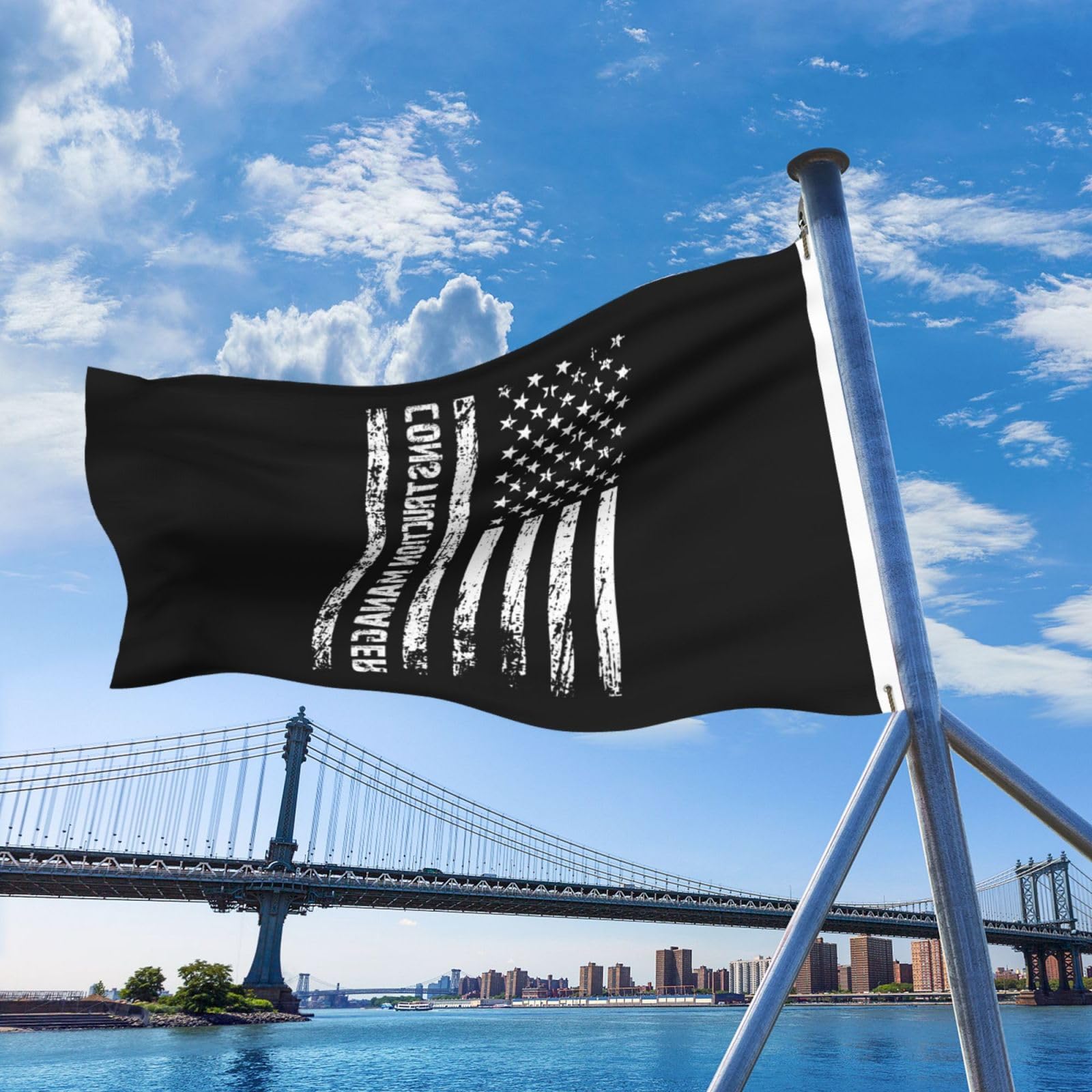 Amazon.com : POOEDSO Construction Manager Usa Flag Flags 5x8 Ft