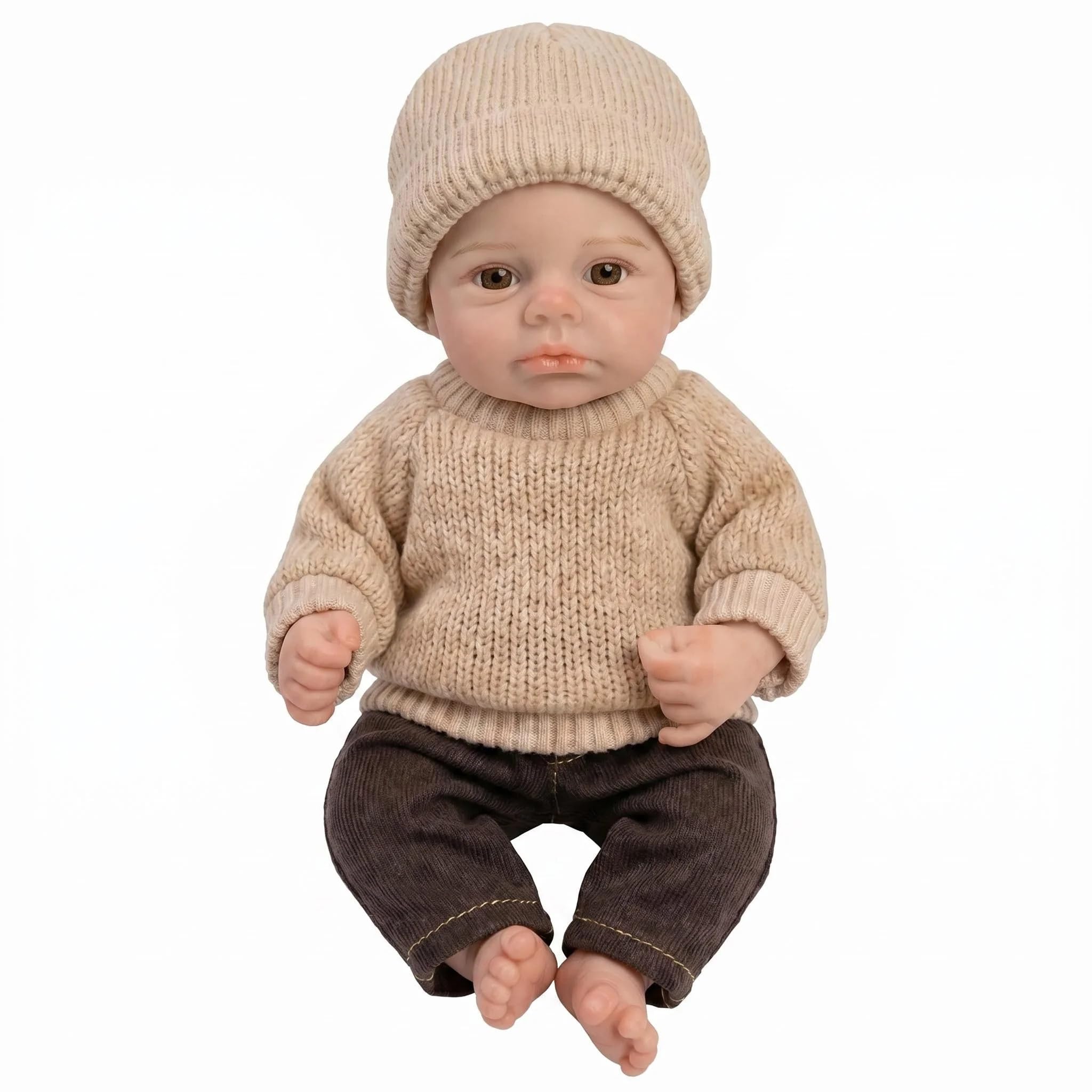 MineeQu Mini Muñecas Bebé Reborn Gemelas Realistas 15 cm Silicona Sólida