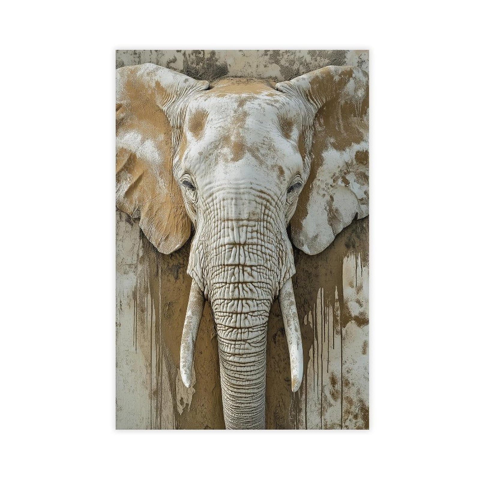 Bareronor Elephant Abstract Poster Canvas Poster Bedroom Decor Landscape Office Room Decor Gift 20" L X 30" W