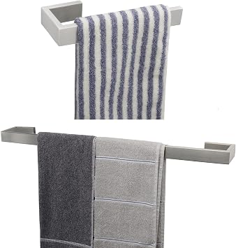 TocTen Bathroom Hardware Set, 24 Inch Towel Bar and Hand Towel Holder, Thicken 304 Stainless Steel Wall Mounted Towel Bar Set Brushed