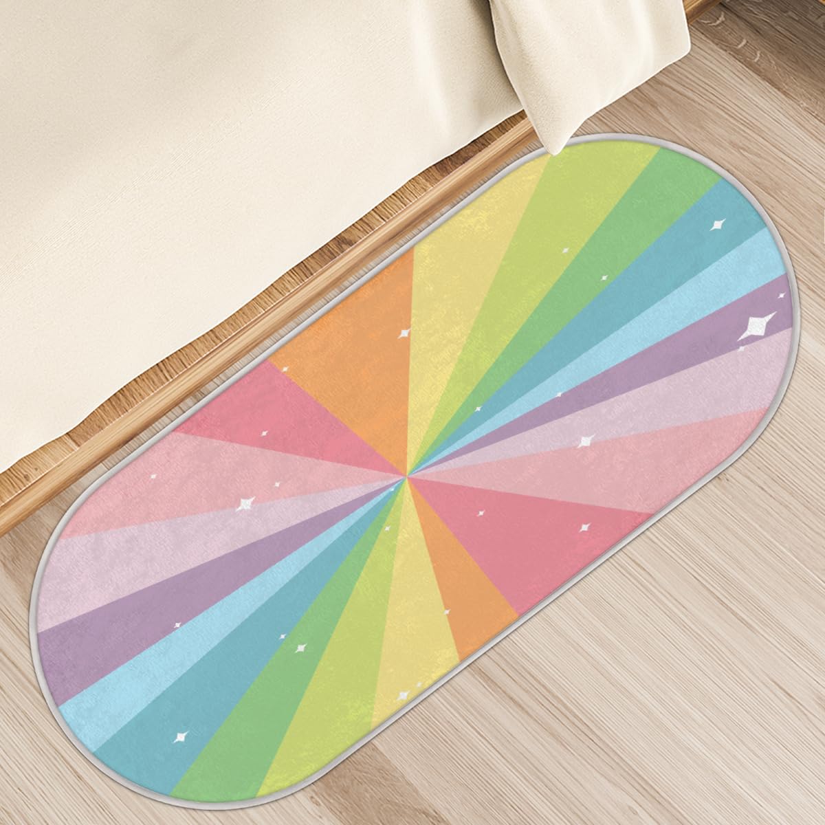 Tapis antidérapant à poils longs TropicalLife moelleux et sécurisé 50x120