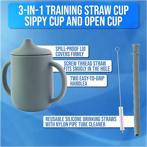 Miniatura 3 de Antarez Juego de alimentación para bebés, suministros de destete para bebés, silicona - placa dividida de succión, silicona - utensilios, silicona -