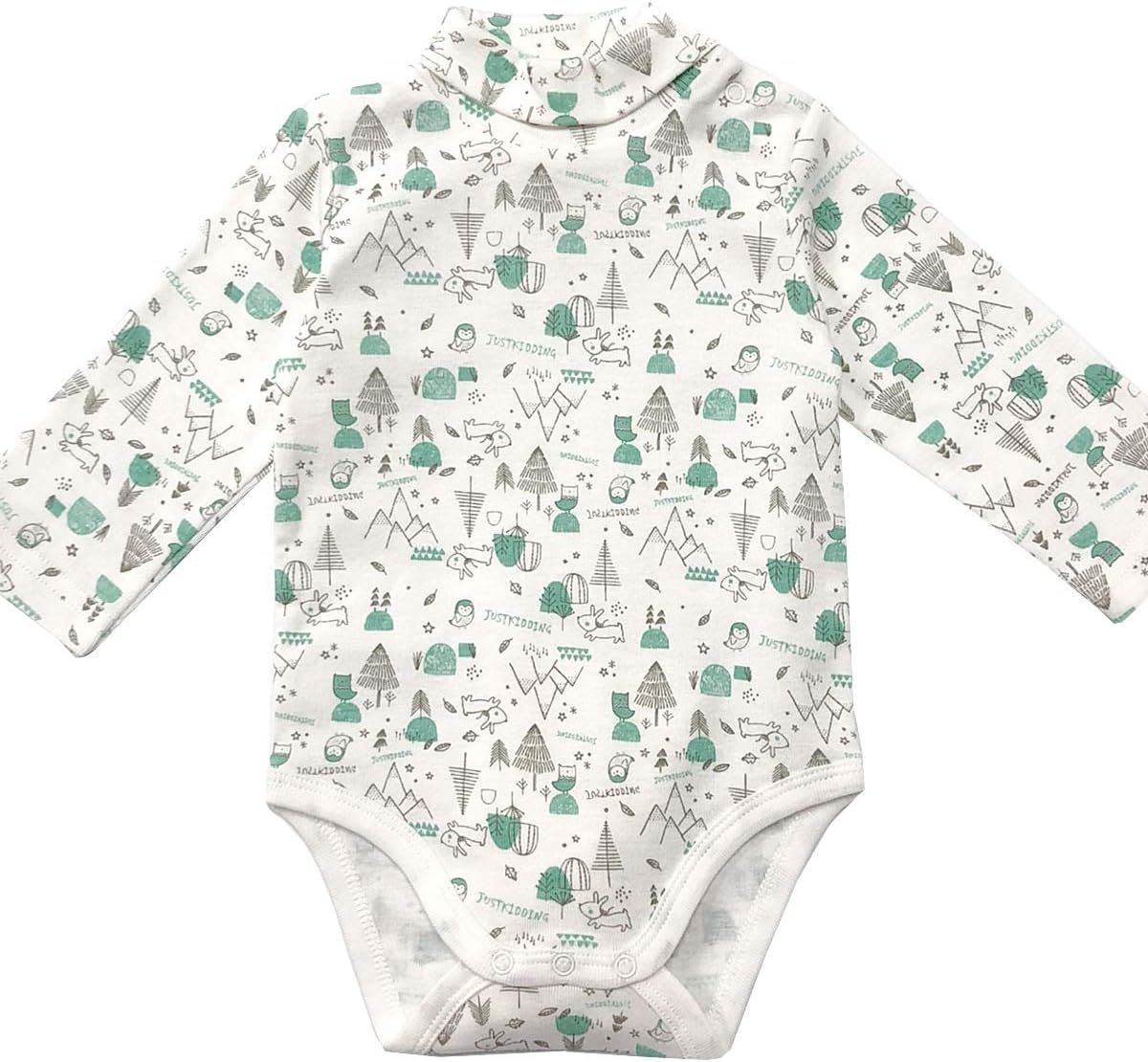 Baby Girls Clothes Long Sleeves Turtle-Neck Onsies Cotton Baby Bodysuit Pack of Toddler Clothing