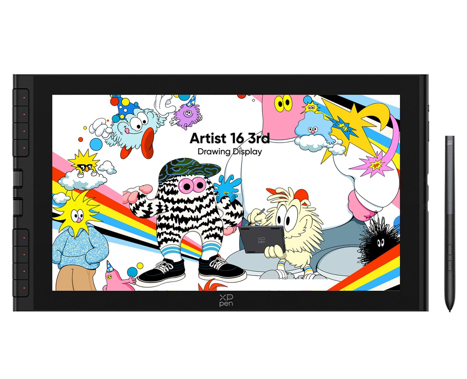 XPPen 15,4 Zoll Grafiktablett mit Display für PC, Artist 16 3rd (2026 Version), X4 Smart Chip Stylus, 16384 Druckstufen, Innovative X-Dial Shortcut, DC-Dimmung, Flimmerfrei, 16,7 Millionen Farben