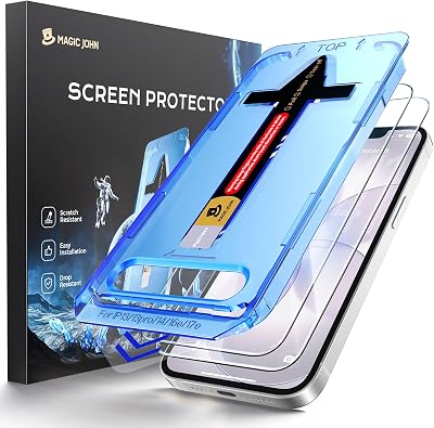 MAGIC JOHN 2 PACK for iPhone 17e Screen Protector, HD Clear, Fast Easy Installation, Anti-Scratch, Tempered Glass, Bubble Free