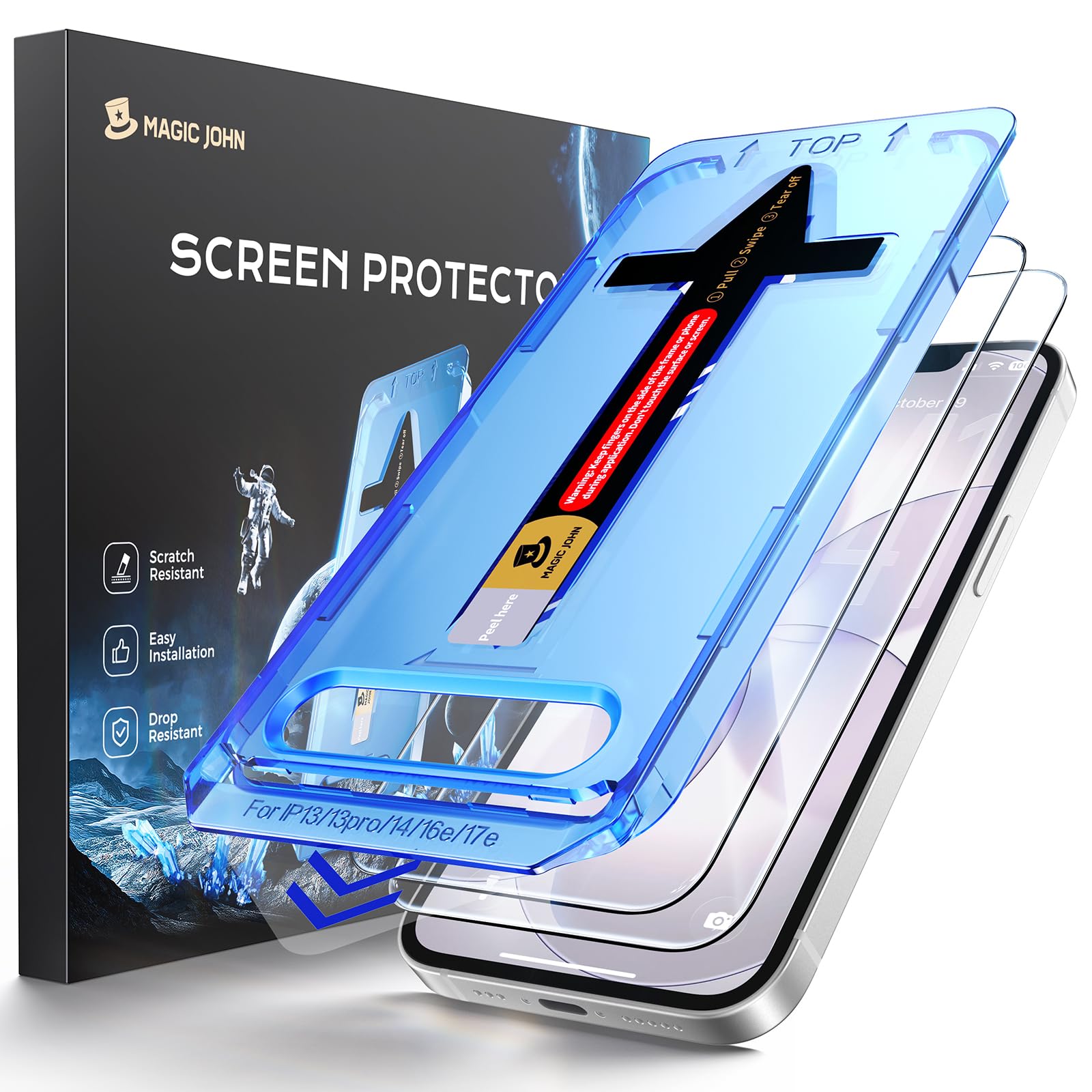 Photo 1 of MAGIC JOHN for iPhone 17e Tempered Glass Screen Protector