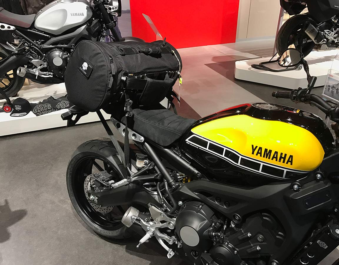 Motorrad Hecktasche, rollenförmig, aus wasserdichtem Cordura, 51 Liter Fassungsvermögen + zusätzliche Regenhülle inklusive (Cordura, L (51 L))
