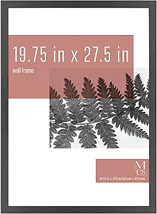 MCS Studio Gallery 19.75x27.5 Poster Frame Black Woodgrain, Vertical & Horizontal Wall Hanging Large Picture Frame for Photos, Posters & Art Prints (1-Pack)