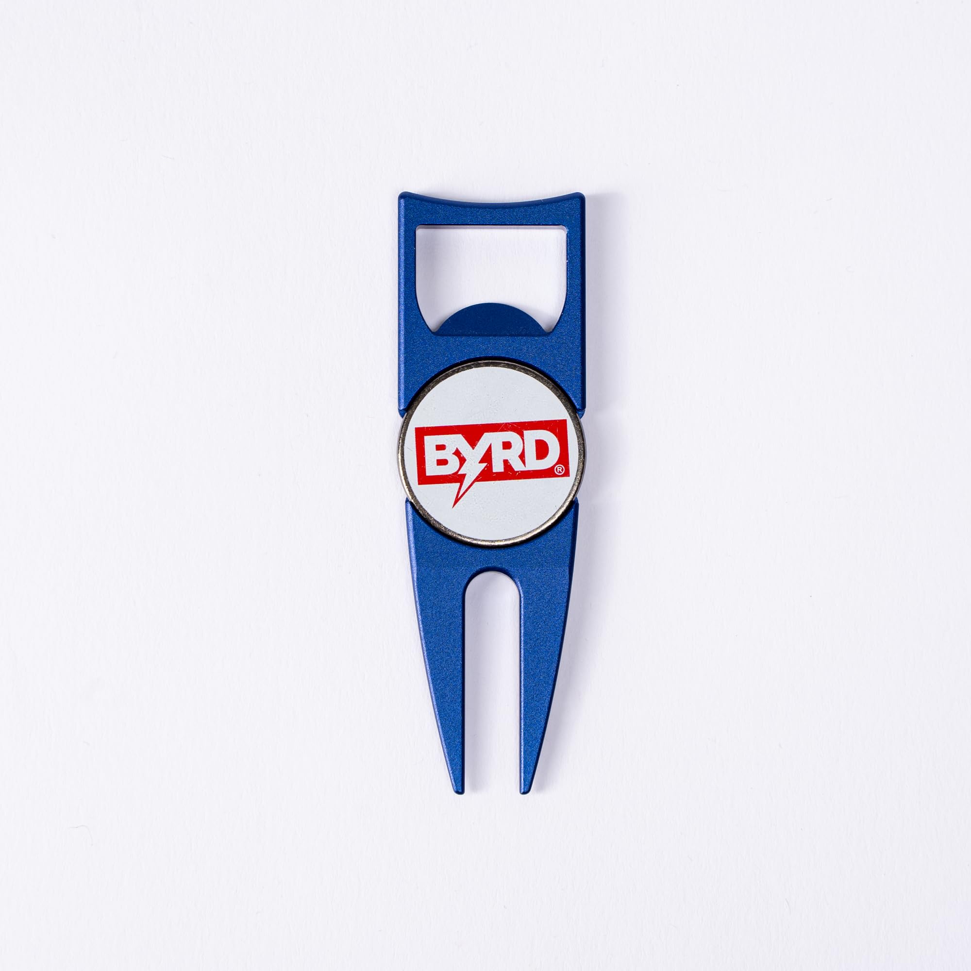 The Byrd Divot Tool - Premium Golf Accessories for Men - Golf Multitool with Green Repair, Bottle Opener, Ball Marker Holder, Club Rest - Essential Golf Balls Companion (Blue)