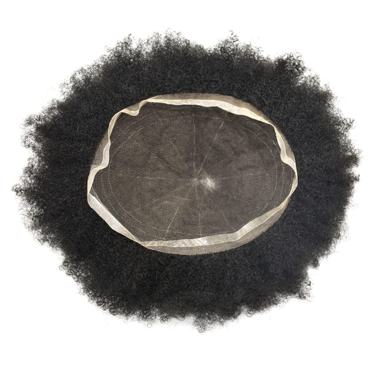 Toupet 6 mm włosy afro kręcone włosy dla czarnych mężczyzn, 6 cali, 120% gęstości, indyjskie kręcone włosy ludzkie z francuską koronkową podstawą co