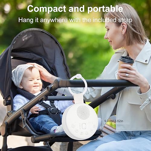 Miniatura 4 de Máquina de ruido blanco máquina de sonido portátil con luz nocturna suave para niños y adultos  Chupetes de sueño para bebés con 3 temporizadores,