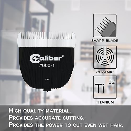 Miniatura 6 de 380 ACP - Cuchilla de repuesto de cerámicatitanio Cortadora inalámbrica desmontable y ajustable Cortadora de pelo profesional para hombres con