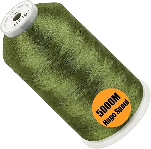 Miniatura 90 de New brothread - Bobina única de 5000 m de hilo de poliéster para máquina de bordar 40WT para máquinas comerciales y domésticas - Marigold