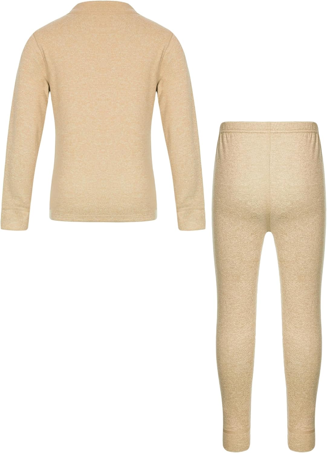 Mufeng Kids Girls Boys Thermal Loungewear Set Long Sleeve Turtleneck Base Layer and Elastic Waistband Leggings Tights Set