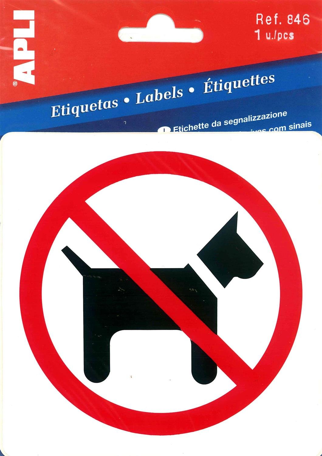 APLI 846 – Safety Sign "Prohibited" – 1 Piece – Dimensions: 114 x 114 mm
