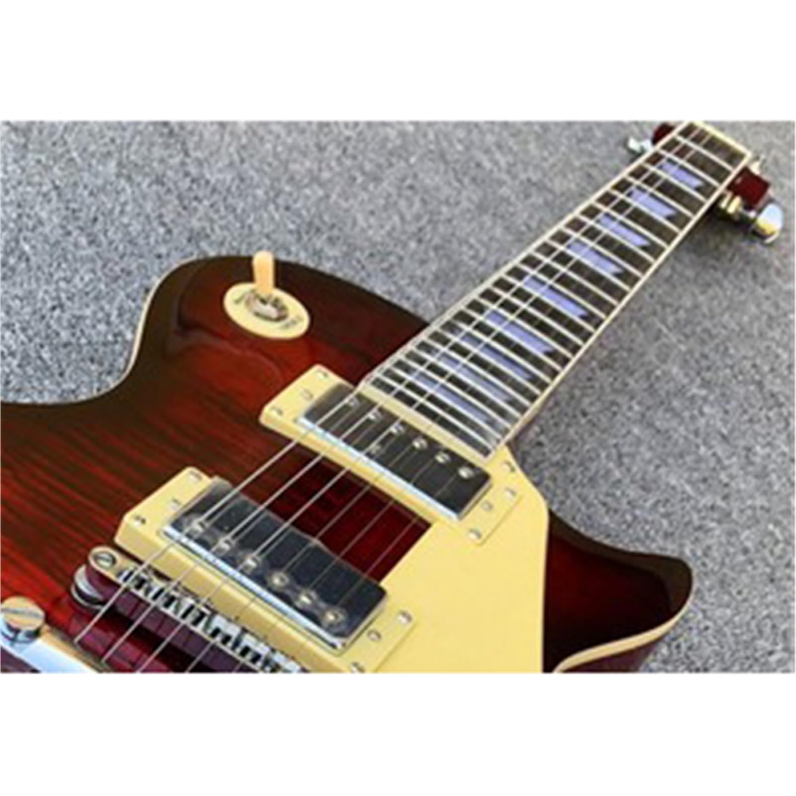 Gitara Elektryczna Instrumenty Muzyczne Płomień Klonowy Top Z Litego Mahoniu 6 Strun Do Gitary Elektrycznej Humbucker Pickup
