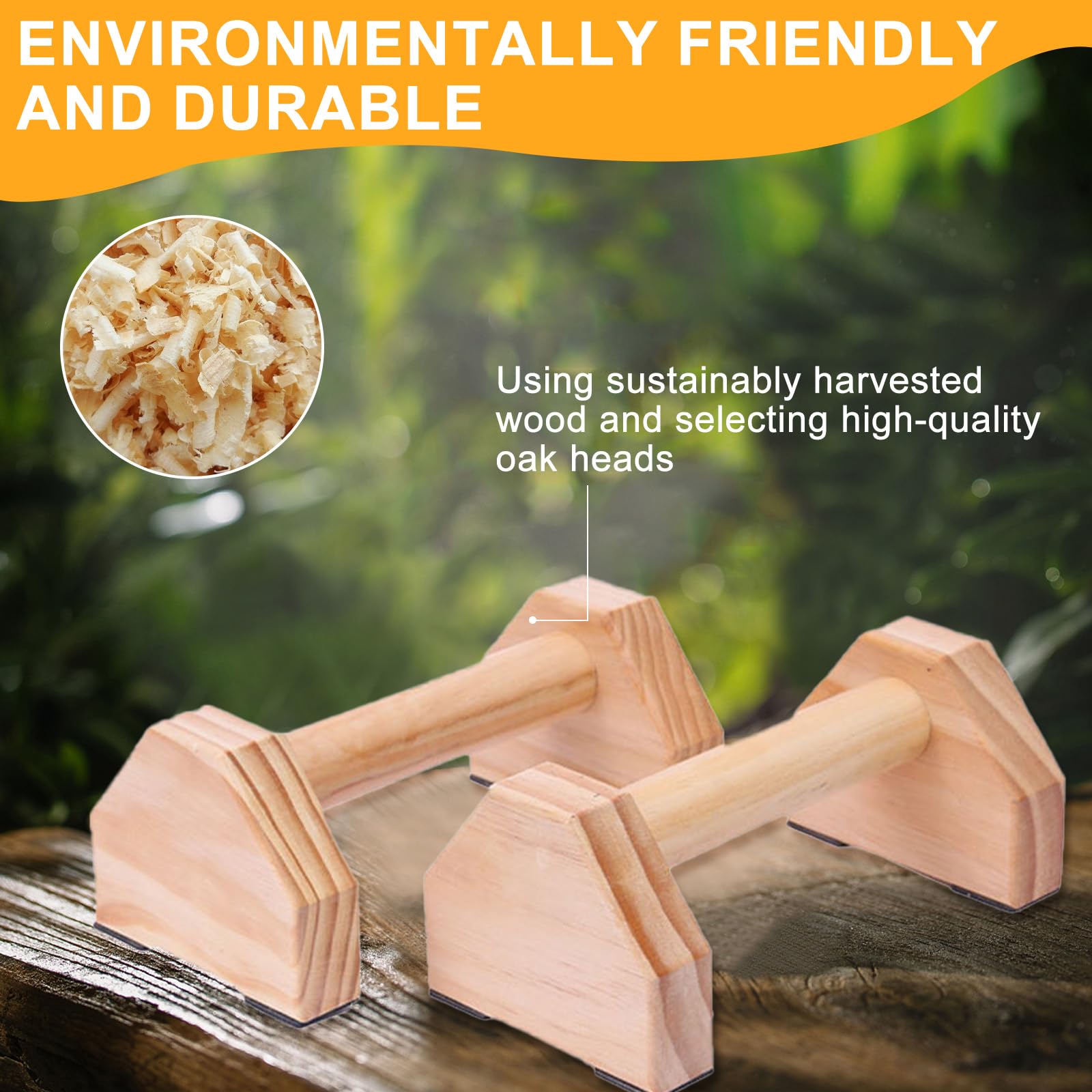 JOYBOY Parallele Calisthenics,Maniglie Push up Bar,Barre Parallele da Palestra,Maniglie per Flessioni in Legno,Maniglies per Flessioni a Terra,Parallette in Legno per Flessionis e Mini Barre