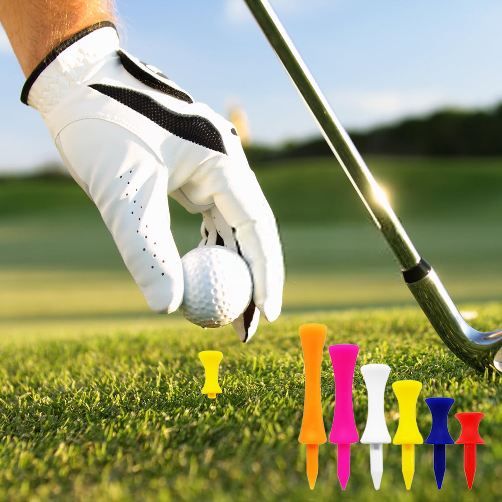 120 Pezzi Tee da Golf, Tee da Golf Rosa in plastica, Castle Tees Golf Riutilizzabile per L'allenamento del Golfista, Adatte a Tutti i Tipi di Appassionati di Golf