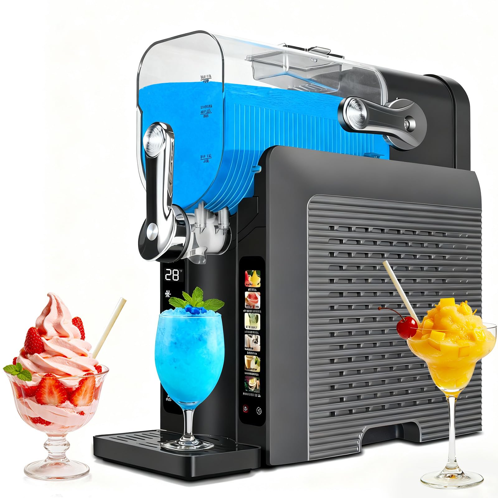 Supwin Slushie Machine for Home - 88oz Frozen Drink Maker Slushy Machine, 2-In-1 Soft Ice Cream Maker, 6 Preset Programs| Slushie, Cocktails, Frappés,
