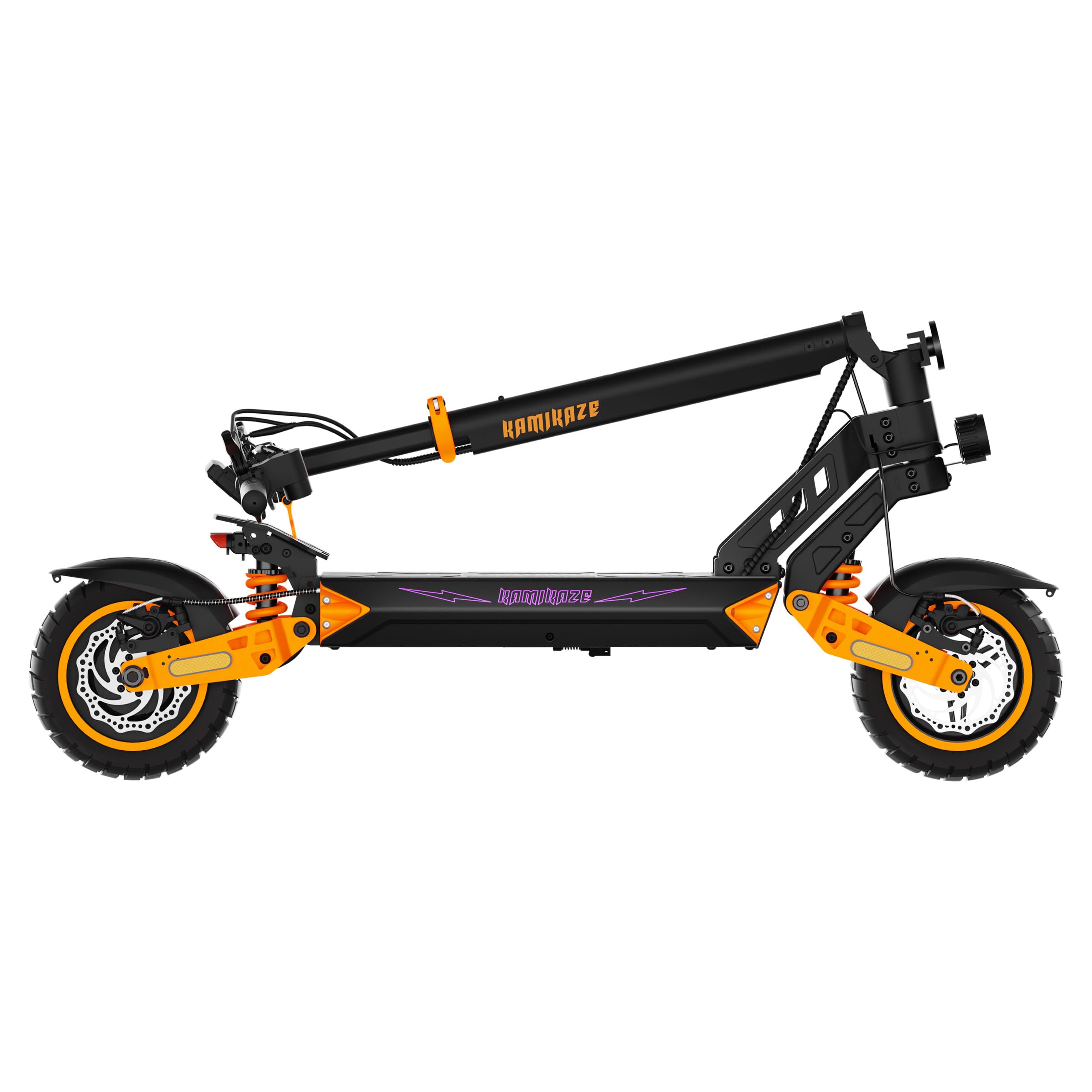 Patinete eléctrico Kamikaze K1 - Motor 1000 W, autonomía hasta 60 km, batería 48 V 15 Ah, velocidad limitada a 25 km/h, doble freno de disco, suspensión completa, neumáticos de 10", IPX5