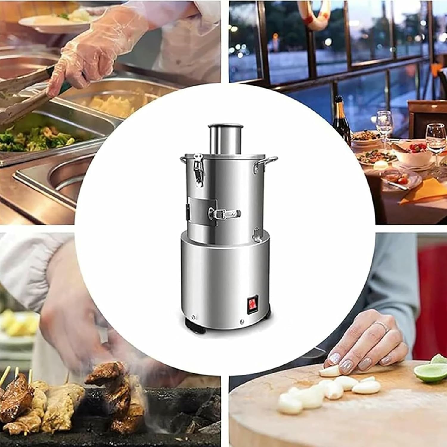 Electric Garlic Peeler Machine Electric Garlic Peeler Machine, 200W Commercial Whole Garlic Peeling Machine, 30kg/h Automatic Garlic Peeler Garlic Separator, Powerful Fast and