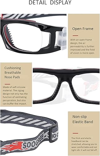 Miniatura 4 de SooGree Gafas deportivas para niños gafas protectoras para exteriores gafas de seguridad para los ojos reemplazables a lentes graduados