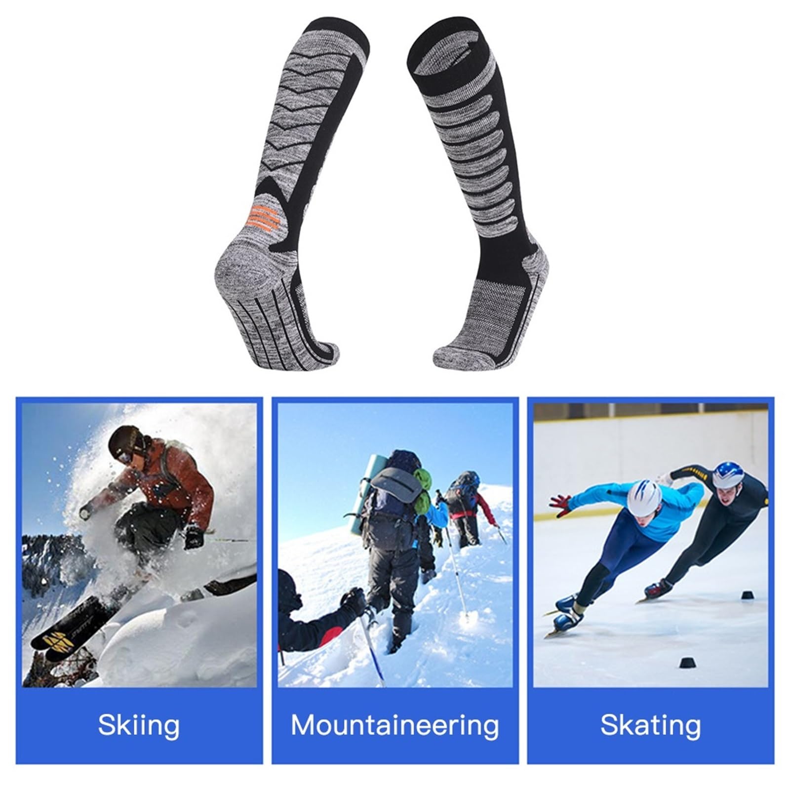 Calzini da Sci Lunghi for Sport Invernali Sci e Snowboard Calzini da Trekking Calzini Termici Invernali Calzini Spessi per Lo Sci