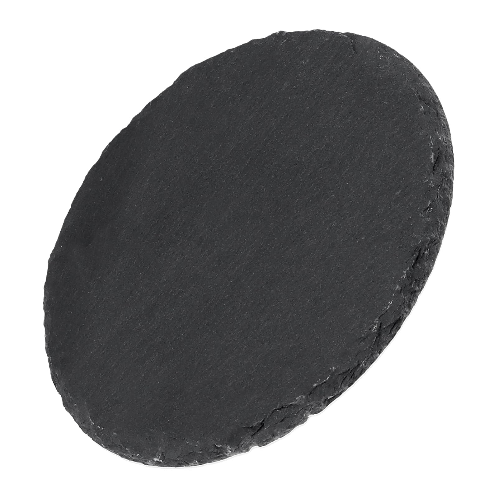 30 sottobicchieri in ardesia da 10 cm, sottobicchieri rotondi in pietra con fondo antigraffio, tovagliette in ardesia nera, per casa, cucina, ufficio, bar, appartamento
