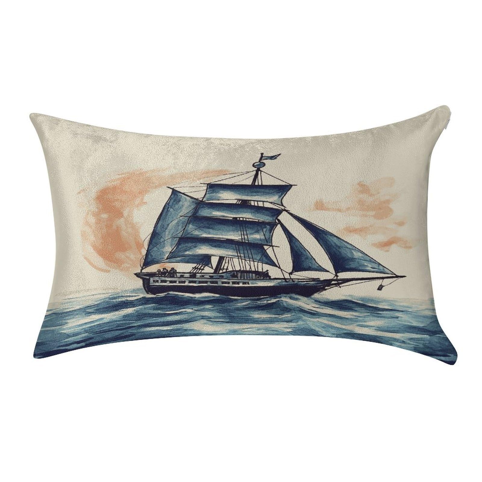 Fekiloot Style Nautical Sailboat Pillow Covers Home Decor Pillow Cases