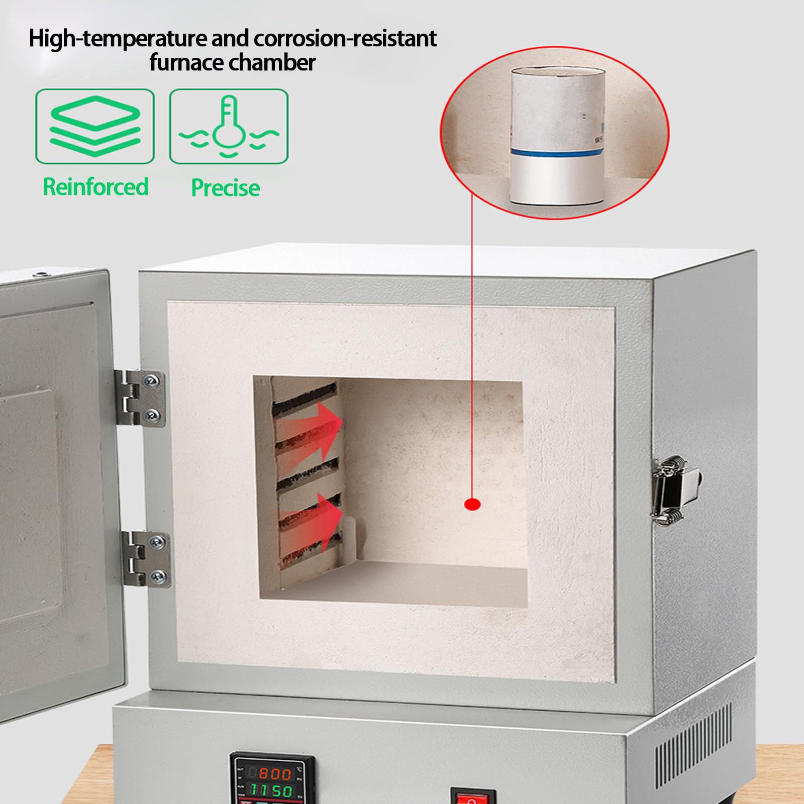 Piec Muflowy O Mocy 2000 W, Regulacja W Zakresie 0–1150 ℃